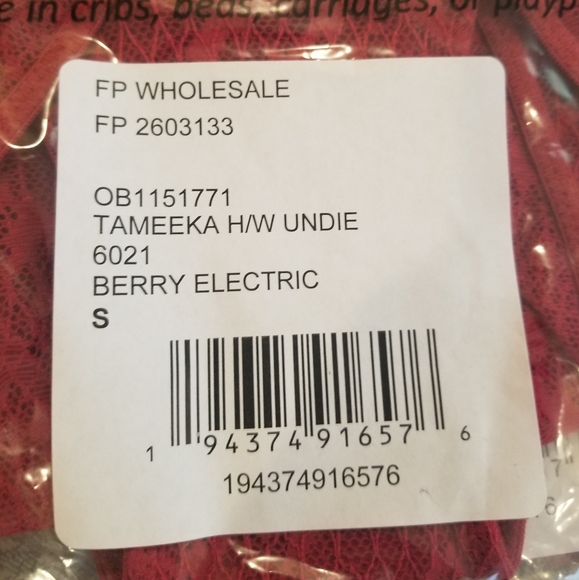 Free People Tameeka High Waist underwear in red sizes XS,S - Picture 3 of 5